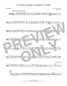 page one of It's Still Rock And Roll To Me (Trombone Solo)