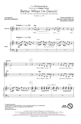 page one of Better When I'm Dancin' (SATB Choir)