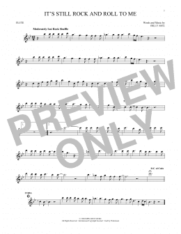 page one of It's Still Rock And Roll To Me (Flute Solo)