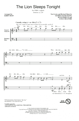 page one of The Lion Sleeps Tonight (arr. Kirby Shaw) (TTBB Choir)