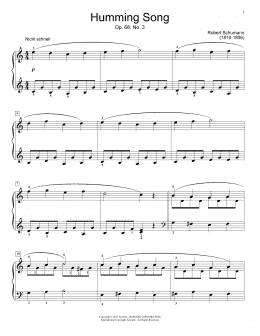 page one of Humming Song, Op.68 #3 (Educational Piano)