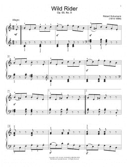 page one of The Wild Horseman, Op. 68, No. 8 (Educational Piano)