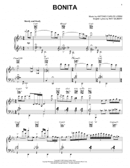 page one of Bonita (Piano, Vocal & Guitar Chords (Right-Hand Melody))