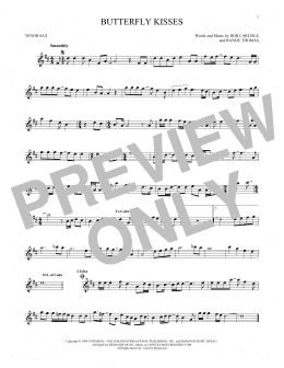 page one of Butterfly Kisses (Tenor Sax Solo)