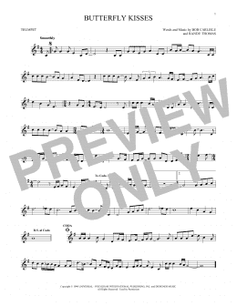 page one of Butterfly Kisses (Trumpet Solo)