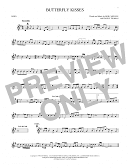 page one of Butterfly Kisses (French Horn Solo)