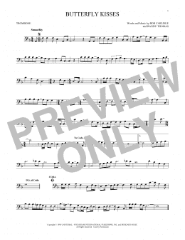 page one of Butterfly Kisses (Trombone Solo)