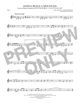 page one of Gonna Build A Mountain (French Horn Solo)