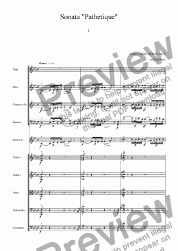 page one of Sonata "Pathetique" Op.13 - 1. Grave - Allegro