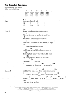 page one of The Sound Of Sunshine (Guitar Chords/Lyrics)