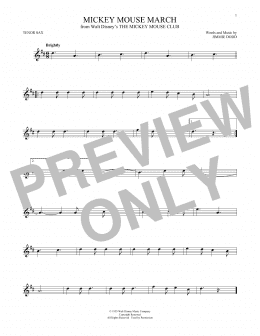page one of Mickey Mouse March (from The Mickey Mouse Club) (Tenor Sax Solo)