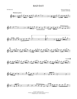 page one of Bad Day (Tenor Sax Solo)