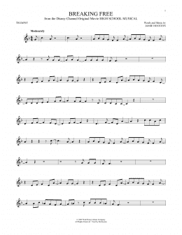 page one of Breaking Free (from High School Musical) (Trumpet Solo)