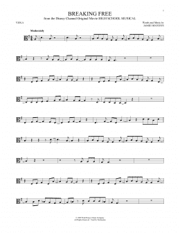 page one of Breaking Free (from High School Musical) (Viola Solo)