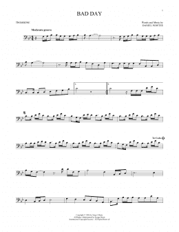 page one of Bad Day (Trombone Solo)
