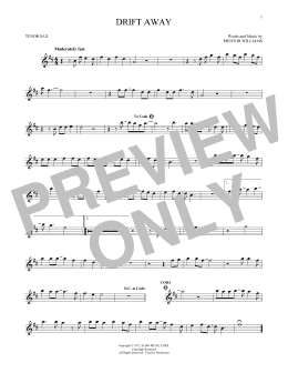 page one of Drift Away (Tenor Sax Solo)