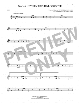 page one of Na Na Hey Hey Kiss Him Goodbye (French Horn Solo)