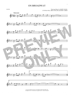 page one of On Broadway (Flute Solo)