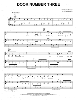 page one of Door Number Three (Piano, Vocal & Guitar Chords (Right-Hand Melody))
