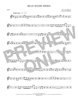 page one of Blue Suede Shoes (French Horn Solo)
