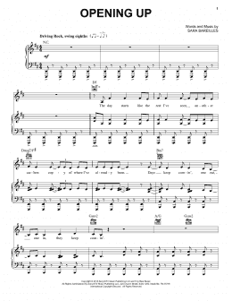 page one of Opening Up (from Waitress The Musical) (Piano, Vocal & Guitar Chords (Right-Hand Melody))