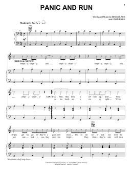 page one of Panic And Run (Piano, Vocal & Guitar Chords (Right-Hand Melody))