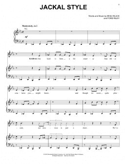 page one of Jackal Style (Piano, Vocal & Guitar Chords (Right-Hand Melody))