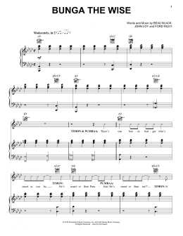page one of Bunga The Wise (Piano, Vocal & Guitar Chords (Right-Hand Melody))