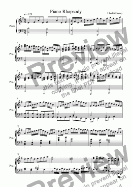 page one of Piano Rhapsody