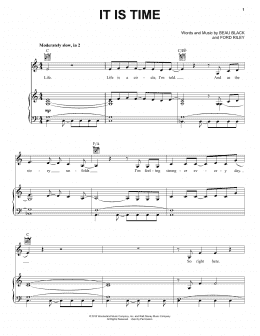 page one of It Is Time (Piano, Vocal & Guitar Chords (Right-Hand Melody))