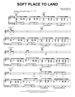 page one of Soft Place To Land (from Waitress The Musical) (Piano, Vocal & Guitar Chords (Right-Hand Melody))