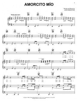 page one of Amorcito Mío (Piano, Vocal & Guitar Chords (Right-Hand Melody))