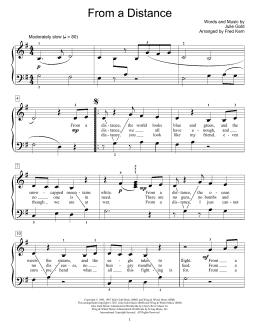page one of From A Distance (Educational Piano)