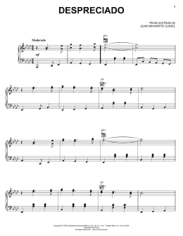 page one of Despreciado (Piano, Vocal & Guitar Chords (Right-Hand Melody))