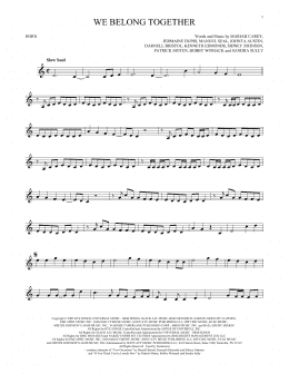 page one of We Belong Together (French Horn Solo)