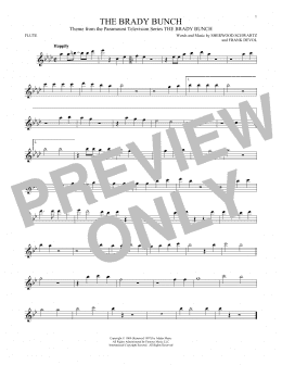 page one of The Brady Bunch (Flute Solo)