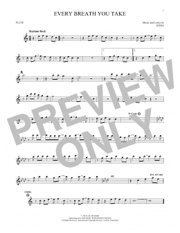 page one of Every Breath You Take (Flute Solo)