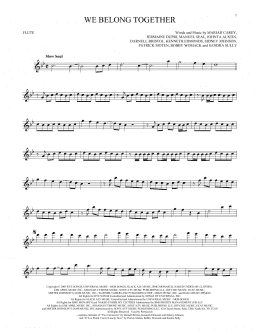 page one of We Belong Together (Flute Solo)