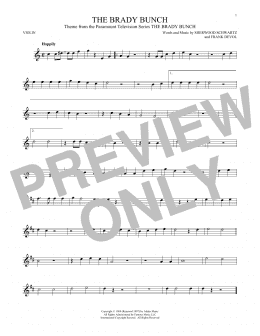 page one of The Brady Bunch (Violin Solo)