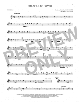page one of She Will Be Loved (Tenor Sax Solo)
