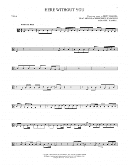 page one of Here Without You (Viola Solo)