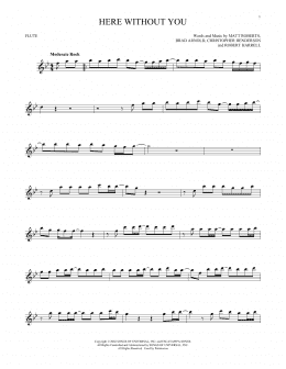 page one of Here Without You (Flute Solo)