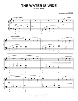 page one of Water Is Wide (Easy Piano)