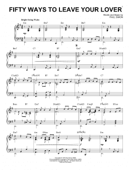 page one of Fifty Ways To Leave Your Lover [Jazz version] (arr. Brent Edstrom) (Piano Solo)
