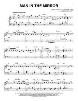 page one of Man In The Mirror [Jazz version] (arr. Brent Edstrom) (Piano Solo)