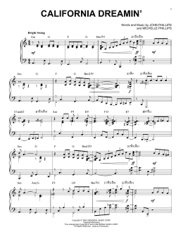 page one of California Dreamin' [Jazz version] (arr. Brent Edstrom) (Piano Solo)