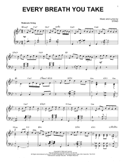 page one of Every Breath You Take [Jazz version] (arr. Brent Edstrom) (Piano Solo)