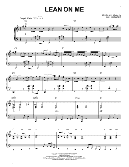 page one of Lean On Me [Jazz version] (arr. Brent Edstrom) (Piano Solo)