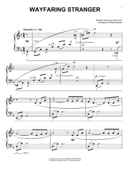 page one of Wayfaring Stranger (Easy Piano)