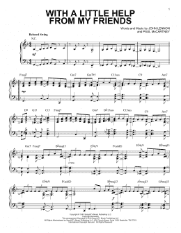 page one of With A Little Help From My Friends [Jazz version] (arr. Brent Edstrom) (Piano Solo)